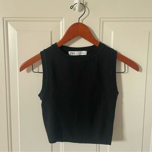 Zara Classic Black Knit Top